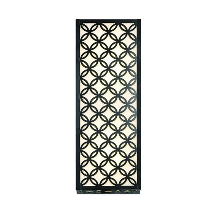 EUROFASE Ilya Contemporary 13" Square LED Outdoor Flushmount, Satin Black /Textured Glass 42699-019